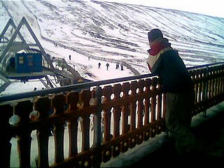 The Lecht and Andy from the new ski-lodge deck